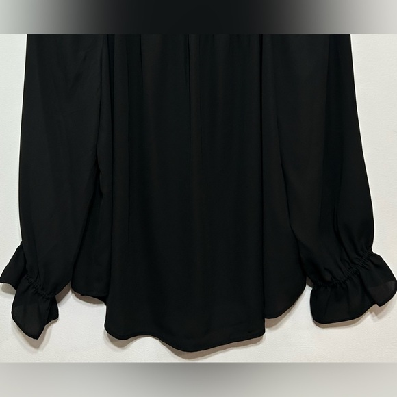 New! Talbots Ruffle Multi Wear Long Sleeve Peasant Blouse - Picture 4 of 9